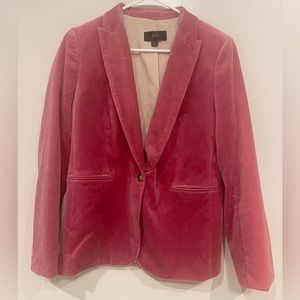 Pink velvet blazer